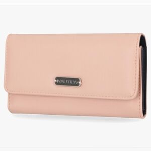 NWOT Nautica Money Manager RFID Wallet in pink and navy - never used